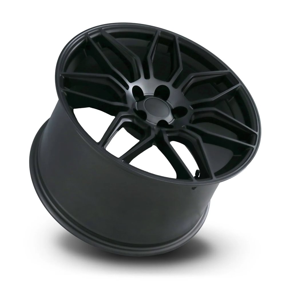 FR 401 – C8 ZO6 CORVETTE REPLICA WHEELS-Satin Titanium Grey Machine Face wDark   20x11 5x120 + 52 HB 66.9