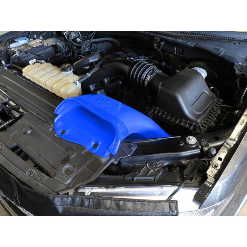 aFe Rapid Induction Dynamic Air Scoop 2021+ Ford F-150V6/V8 - Blue-SR1 Performance