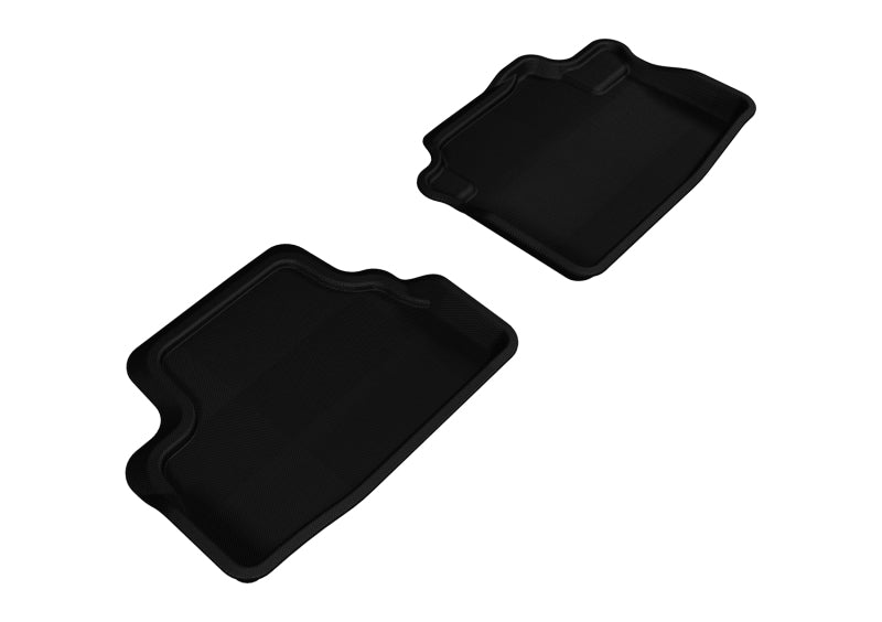 3D MAXpider 2008-2012 Honda Accord Coupe Kagu 2nd Row Floormats - Black-SR1 Performance