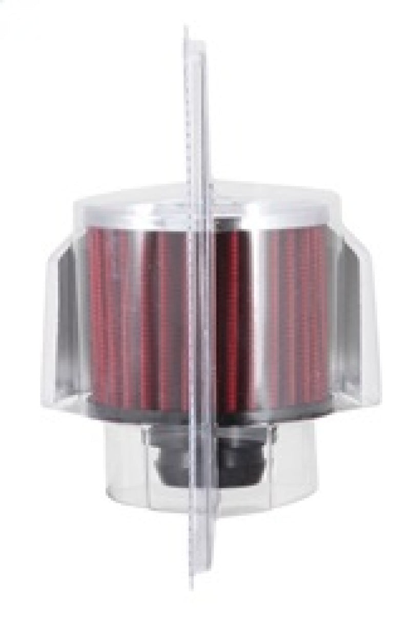 K&N 1in Flange L x 3in OD x 2.5in Height Clamp On Crankcase Vent Filter-SR1 Performance