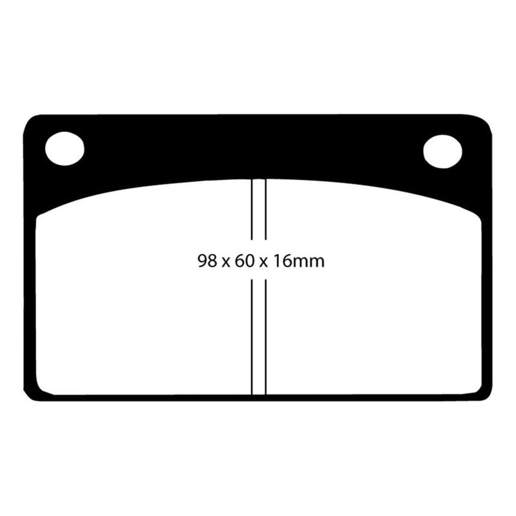 EBC Yellowstuff Front Brake Pads for Volvo 140 and 240 Series – Part Number DP4143R