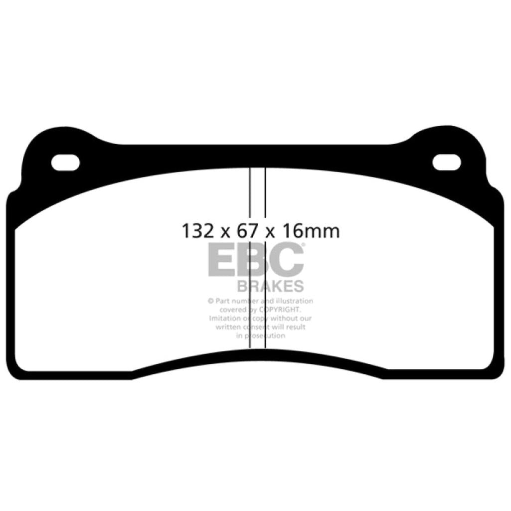 EBC Bluestuff NDX Front Brake Pads for 1995-2003 Chevrolet Corvette and Jaguar XJR/XKR