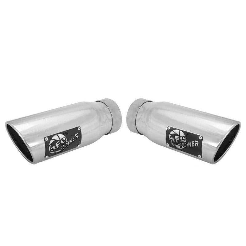 aFe MACHForce-XP 304 Stainless Steel Polished Exhaust Tip 3.5in x 4.5in Out x 12in L Clamp-On-SR1 Performance
