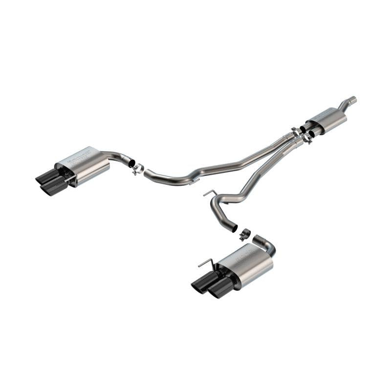 Borla 2024 Ford Mustang 2.3L Ecoboost S-Type Black Chrome Catback Exhaust w/ Quad Tips - Non-Active