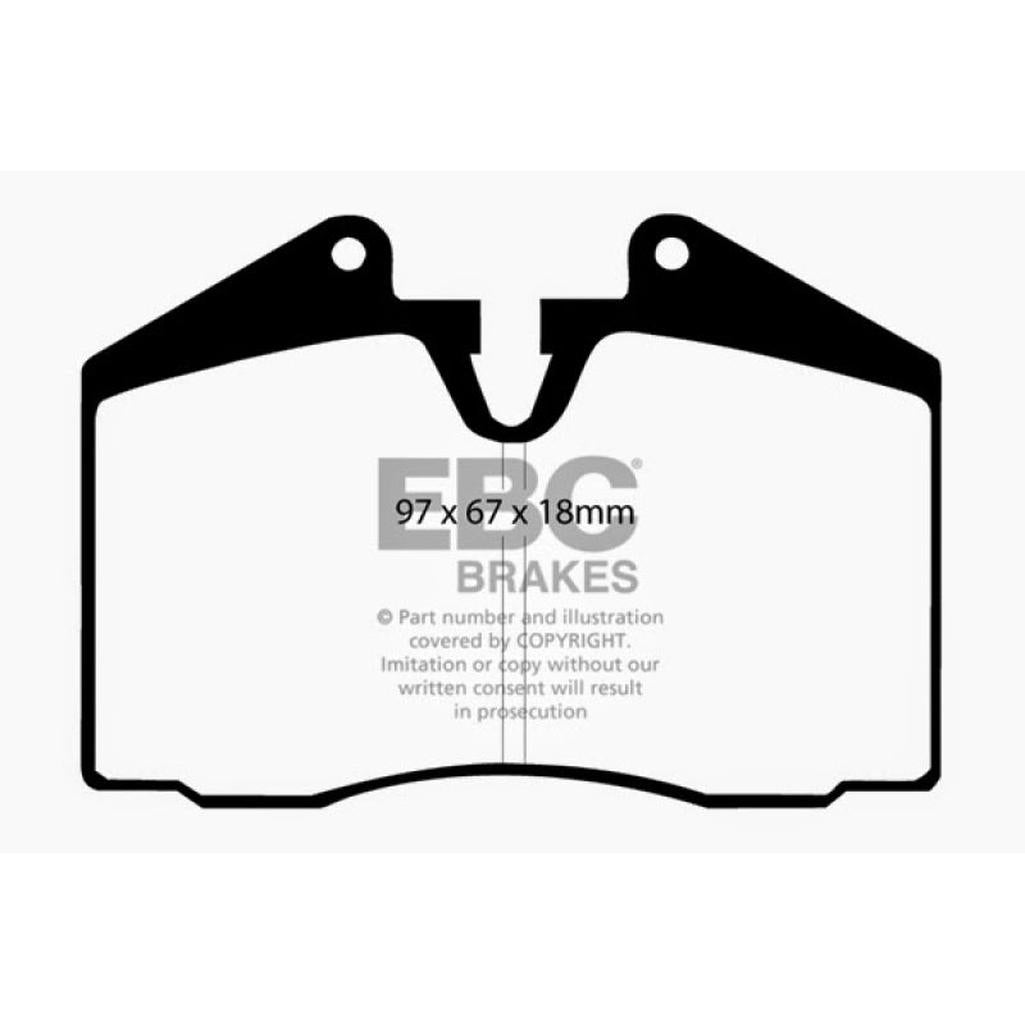 EBC Redstuff Ceramic Low Dust Brake Pads for Porsche 911 and 928 (Part Number DP3612C)