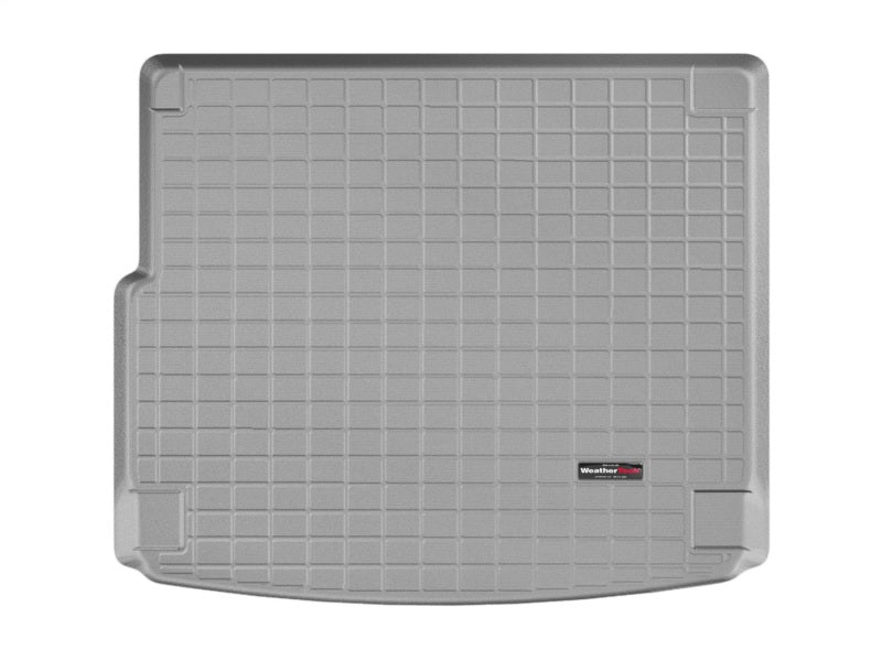 WeatherTech 11-15 Porsche Cayenne Cargo Liners - Grey with Left Wall-Mounted Speaker and Bumper Protector