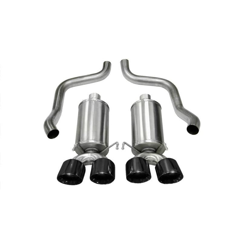 Corsa 2009-2013 Xtreme Axle-Back Exhaust w/Dual Black 3.5in Tips 09-13 Chevrolet Corvette C6 6.2L V8