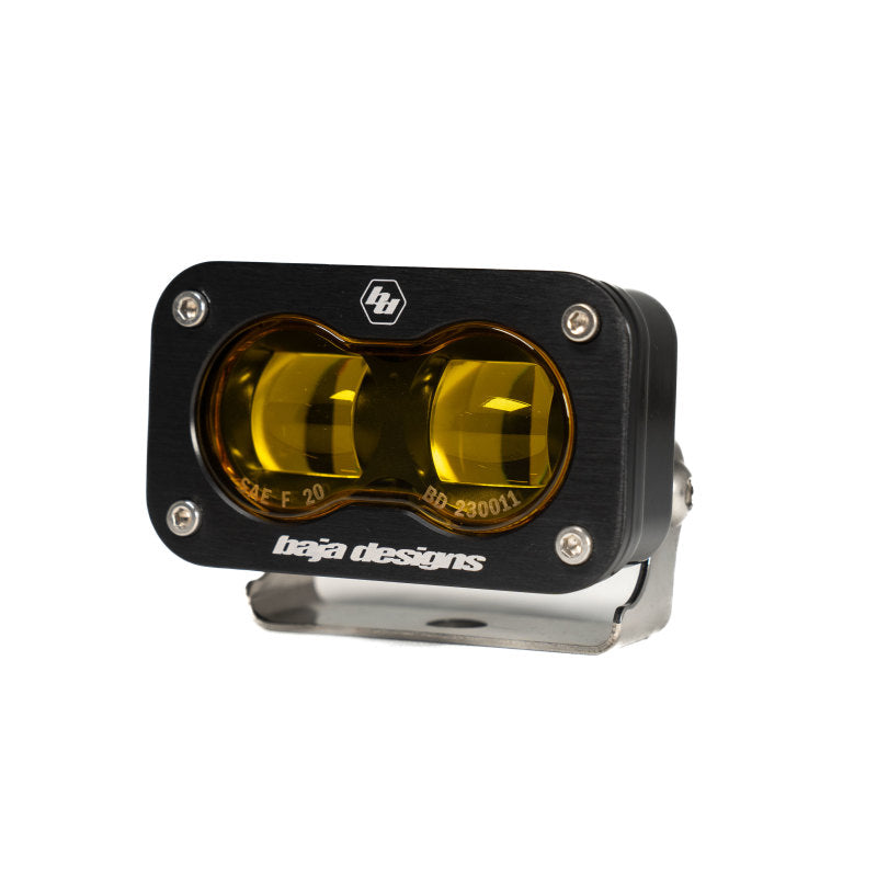 Baja Designs 21-22 Ford Bronco w/Steel Bumper S2 SAE Sportsmen Fog Pocket Light Kit - Amber