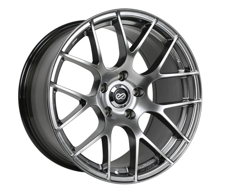Enkei Raijin 18x8.5 35mm Offset 5x114.3 Bolt Pattern 72.6 Bore Diameter Hyper Silver Wheel-SR1 Performance