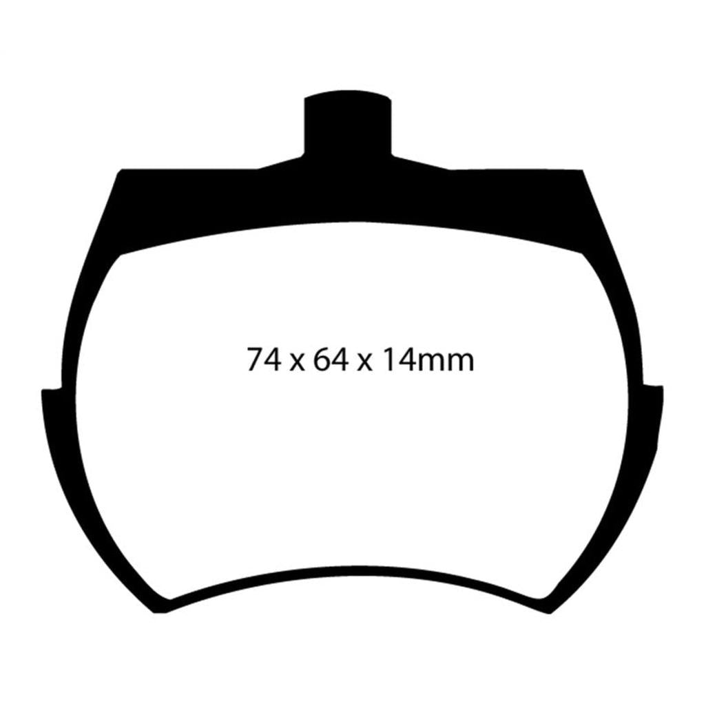EBC Yellowstuff Front Brake Pads for Triumph TR7, Austin Healey Sprite & MG Midget – Part Number DP4127R