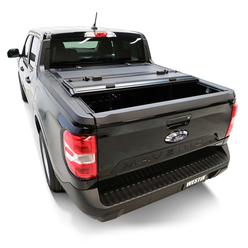 Westin 22-26 Ford Maverick 4WD Hard Tri-Fold Tonneau Cover - Black
