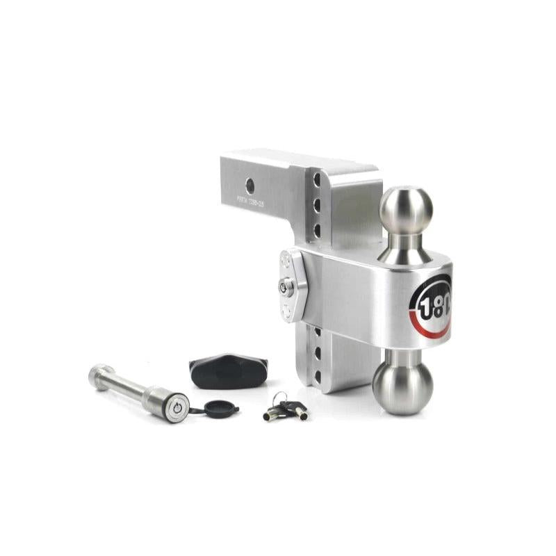 Weigh Safe 180 Hitch with 6-inch Drop and 2.5-inch Shank * Aluminum, 10K/18.5K GTWR, Part Number LTB6-2.5-KA