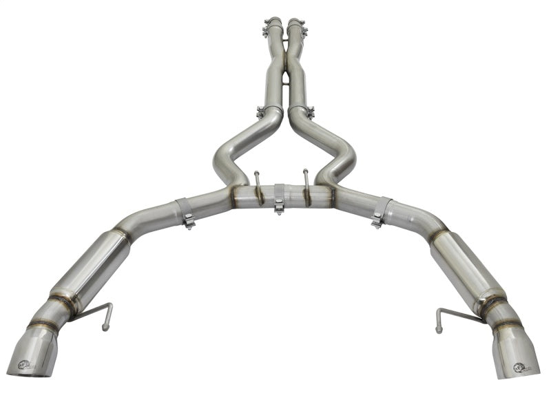 aFe MACHForce XP 3in Aggressive Toned Cat-Back Exhausts w/ Polished Tips 15-17 Ford Mustang V6/V8-SR1 Performance