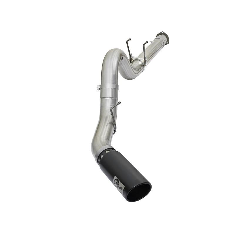 aFe ATLAS 5in DPF-Back Alum Steel Exhaust System w/Black Tip 2017 Ford Diesel Trucks V8-6.7L (td)