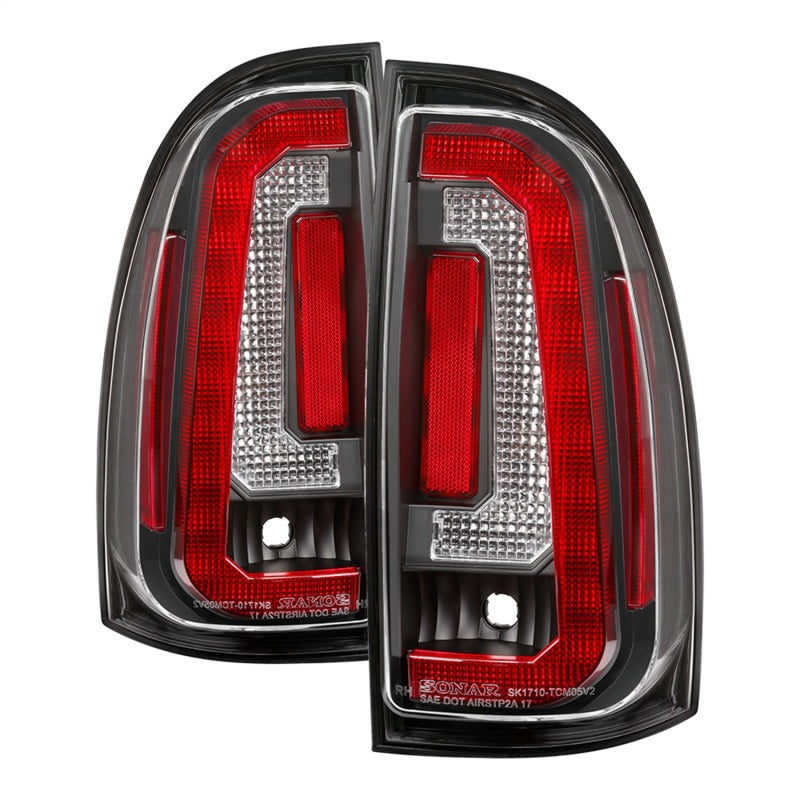 Spyder 05-15 Toyota Tacoma LED Tail Lights (Not Compatible w/OEM LEDS) - Black ALT-YD-TT05V2-LB-BK-SR1 Performance