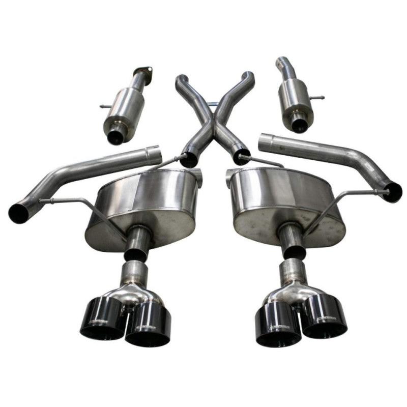 Corsa 2018-2023 Ford Mustang GT Convertible Sport Axle-Back Exhaust w/ Black PVD 4in Tips-SR1 Performance