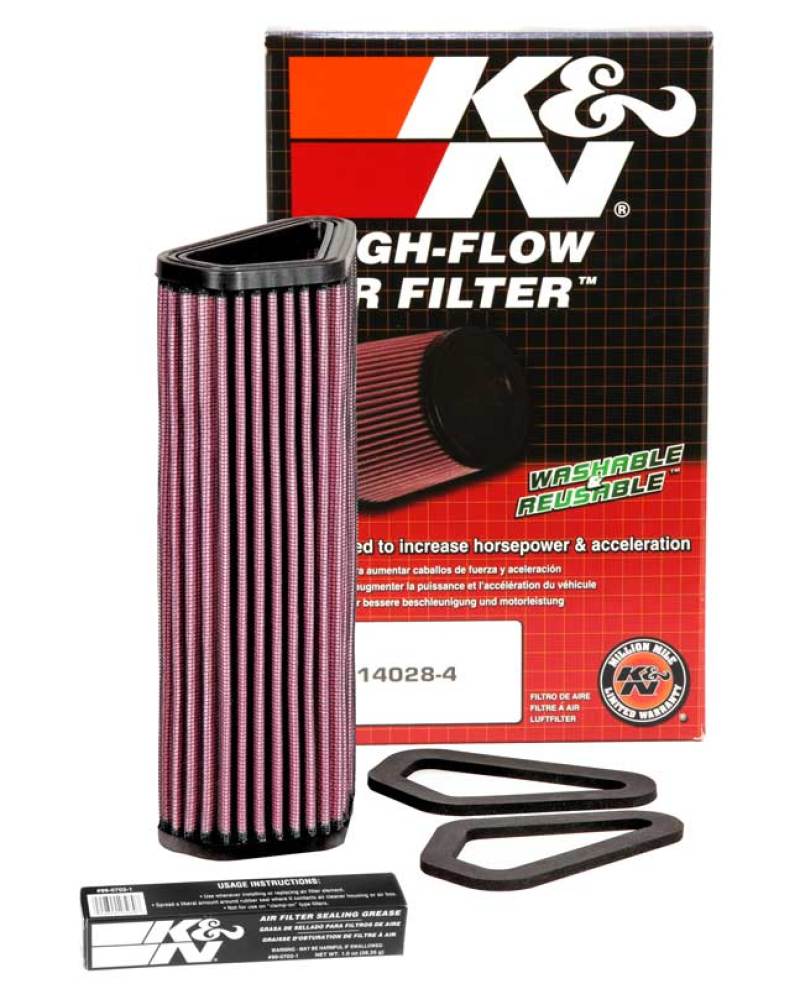 K&N 07-12 Ducati 1098/1098S/1098R/848 848/1198S/Streetfighter/848 Evo/Diavel Replacement Air Filter-SR1 Performance