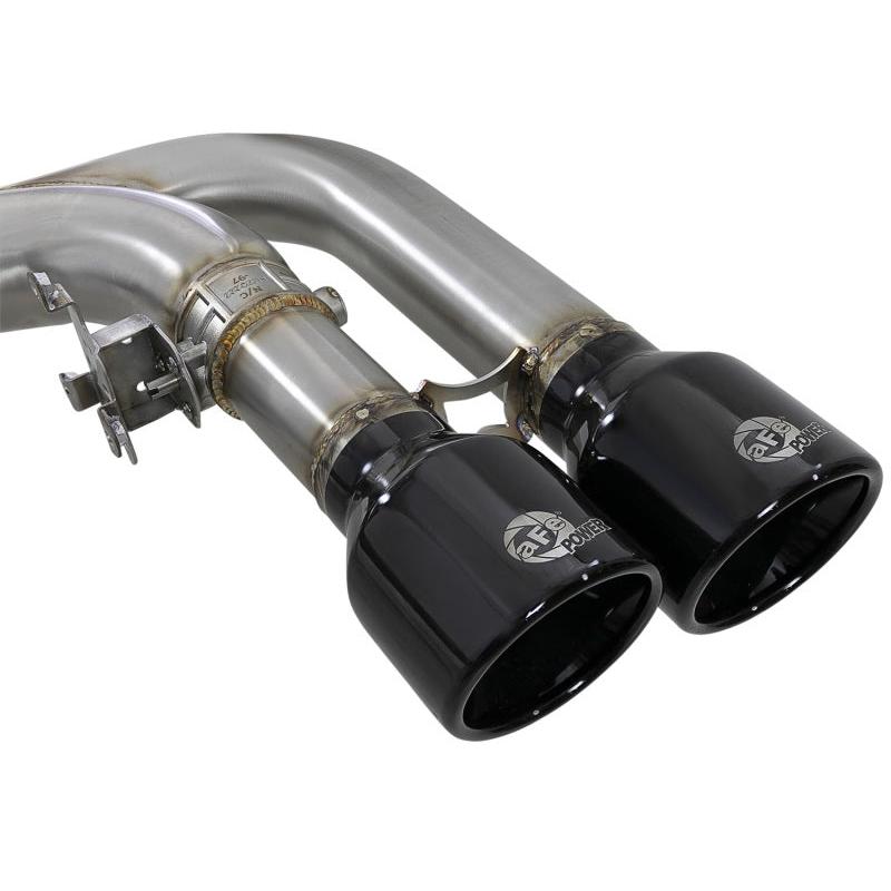 aFe MACH Force-Xp 3.5in. 304 SS C/B Exhaust w/o Muffler 15-18 BMW X5 M V8-4.4L (tt) - Black Tip-SR1 Performance