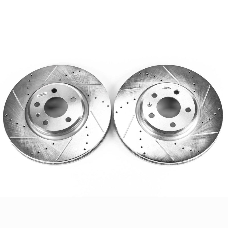 Power Stop 09-11 Audi A4 Front Evolution Drilled & Slotted Rotors - Pair-SR1 Performance