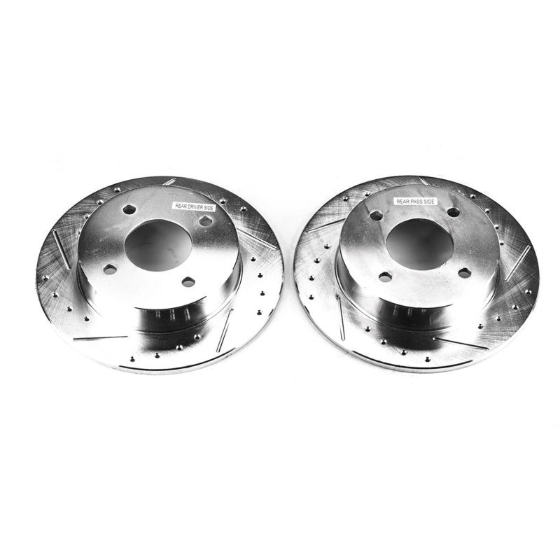 Power Stop 89-98 Nissan 240SX Rear Evolution Drilled & Slotted Rotors - Pair-SR1 Performance