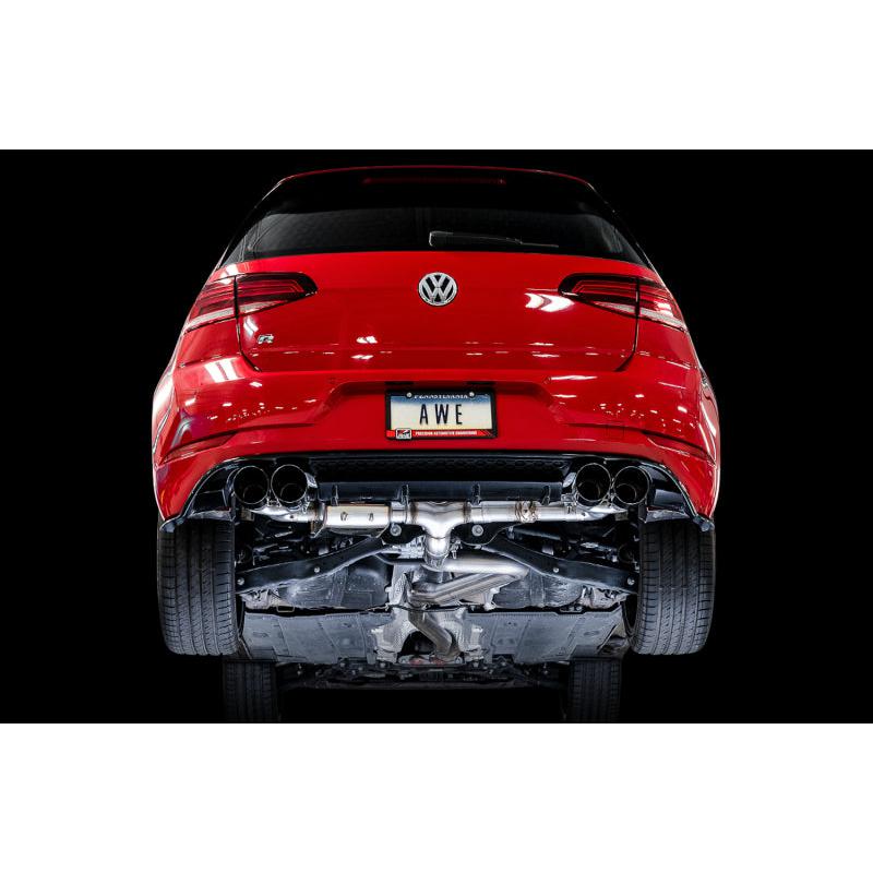 AWE Tuning Volkswagen Golf R MK7.5 SwitchPath Exhaust w/Chrome Silver Tips 102mm