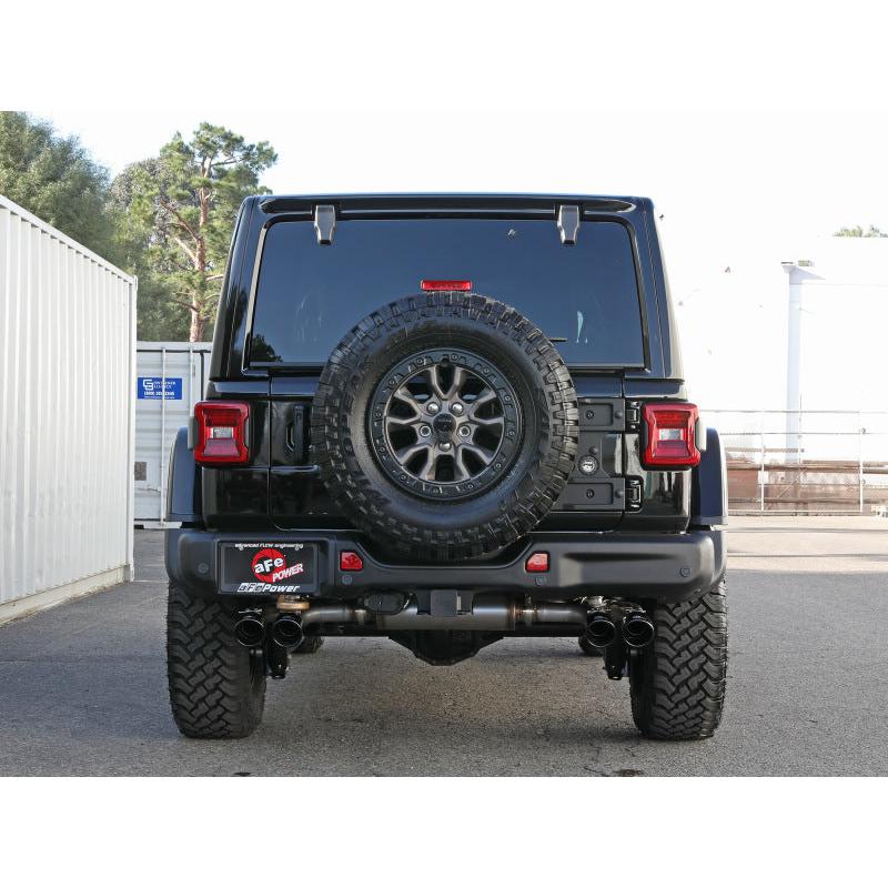 aFe Vulcan Series 2.5in 304SS Cat-Back Exhaust 2021+ Jeep Wrangler 392 6.4L w/ Black Tips-SR1 Performance