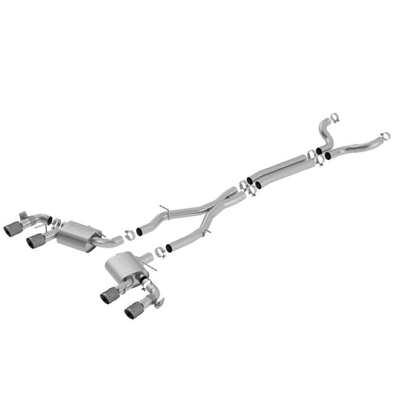 Borla 17-18 Chevrolet Camaro ZL1 6.2L V8 S Type Catback Exhaust w/ Dual Mode Valves CF Black Anod