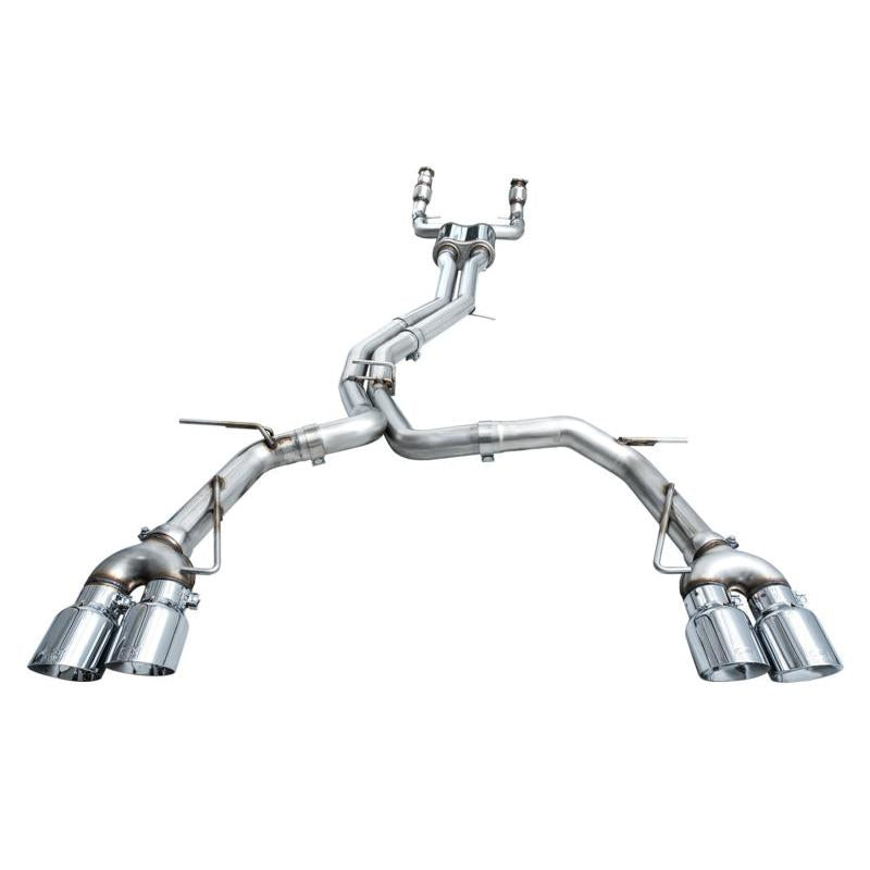 AWE Tuning 19-23 Audi C8 S6/S7 2.9T V6 AWD Track Edition Exhaust - Chrome Silver Tips