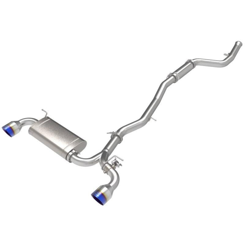 aFe POWER Takeda 2021 Toyota Supra 2.0L (t) 2.5in-3in 304 SS CB Exhaust w/ Blue Tips-SR1 Performance