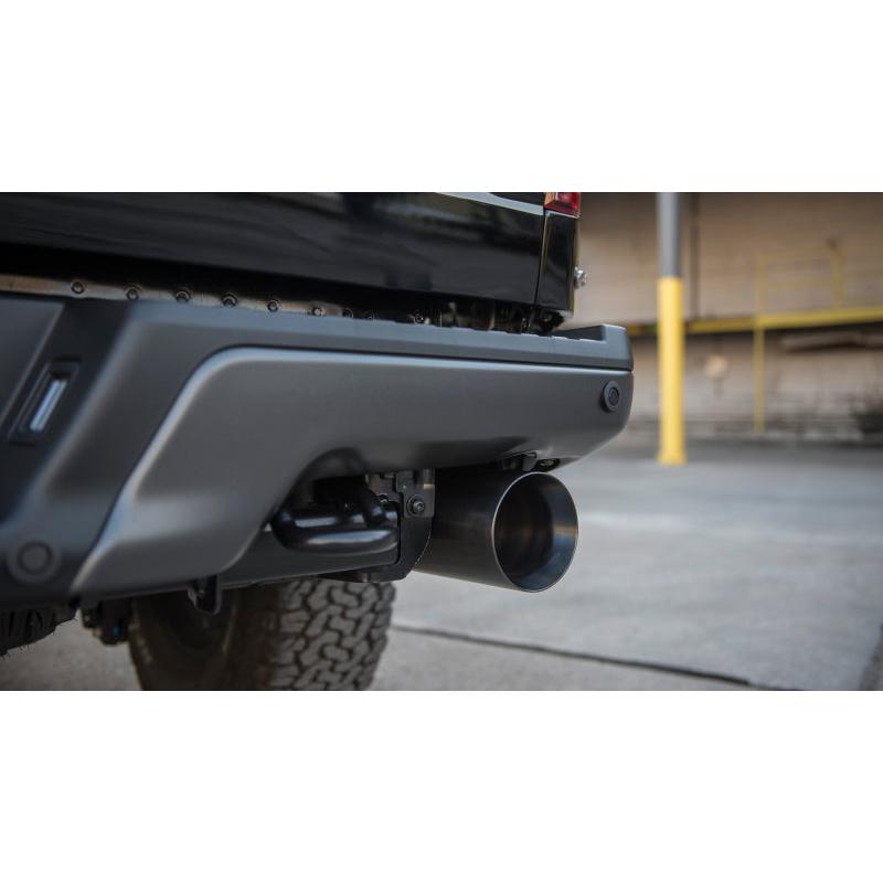 Corsa 2017-2020 Ford F-150 Raptor 3.5L Sport Cat-Back Dual Rear Exit w/ 5in Gunmetal Tip-SR1 Performance