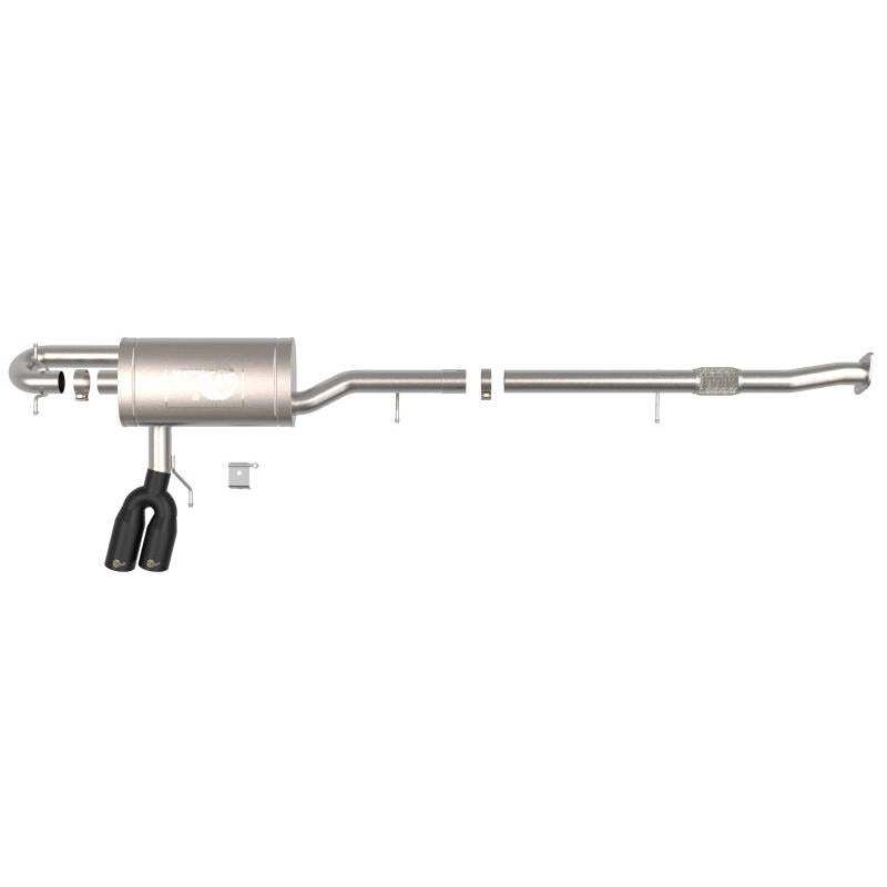 AFE 23-24 L4 GM Colorado/Canyon Rebel Series 3 IN 304 Stainless Steel Cat-Back System w/Black Tip