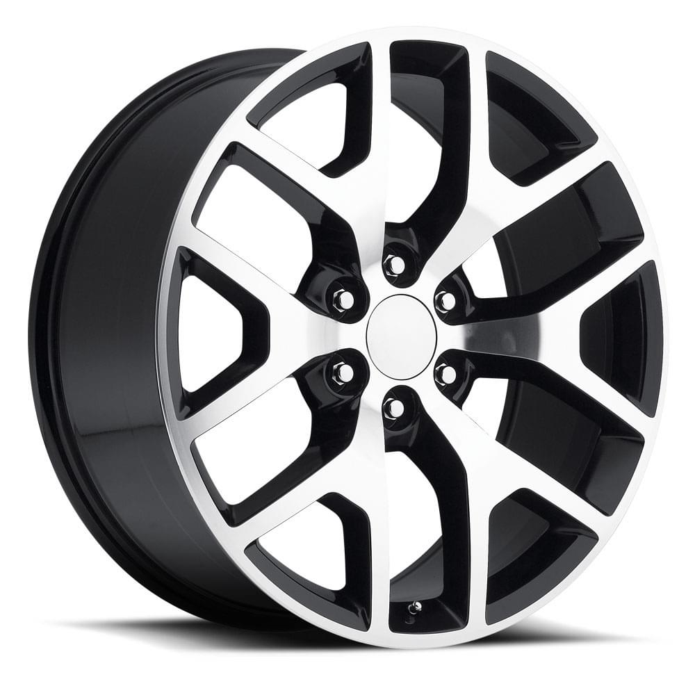 FR 44 – GMC SIERRA REPLICA WHEELS – Gloss Black Machine Face