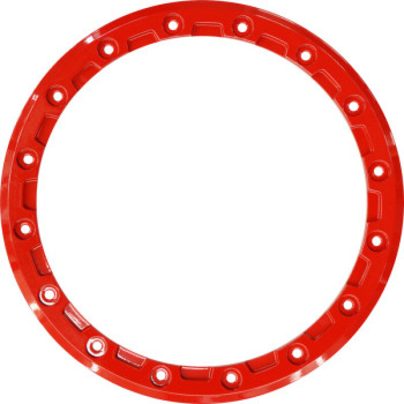 Raceline Alpha 15-Inch Beadlock Ring with 16 Holes - Red Finish, Part RBL-15R-A14-RING-16