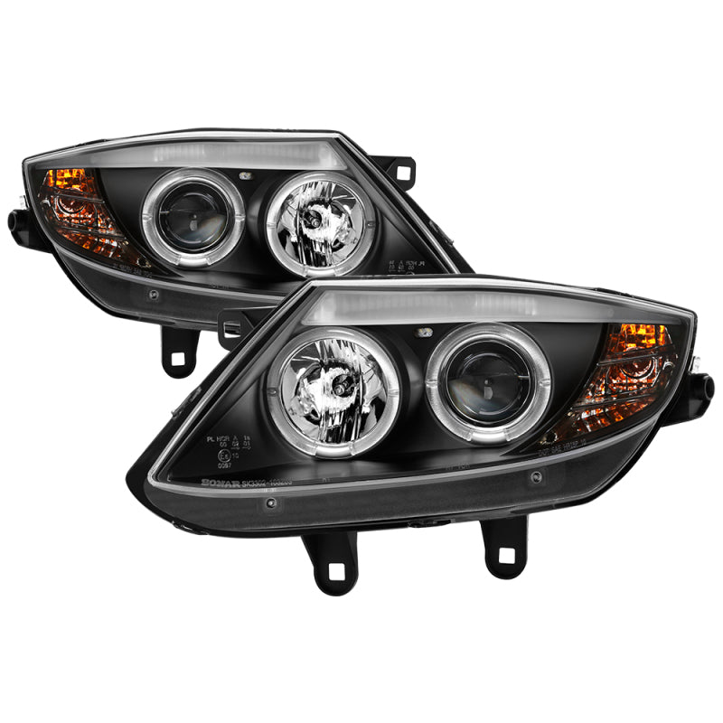 Spyder BMW Z4 03-08 Projector Headlights Halogen Model Only - LED Halo Black PRO-YD-BMWZ403-HL-BK