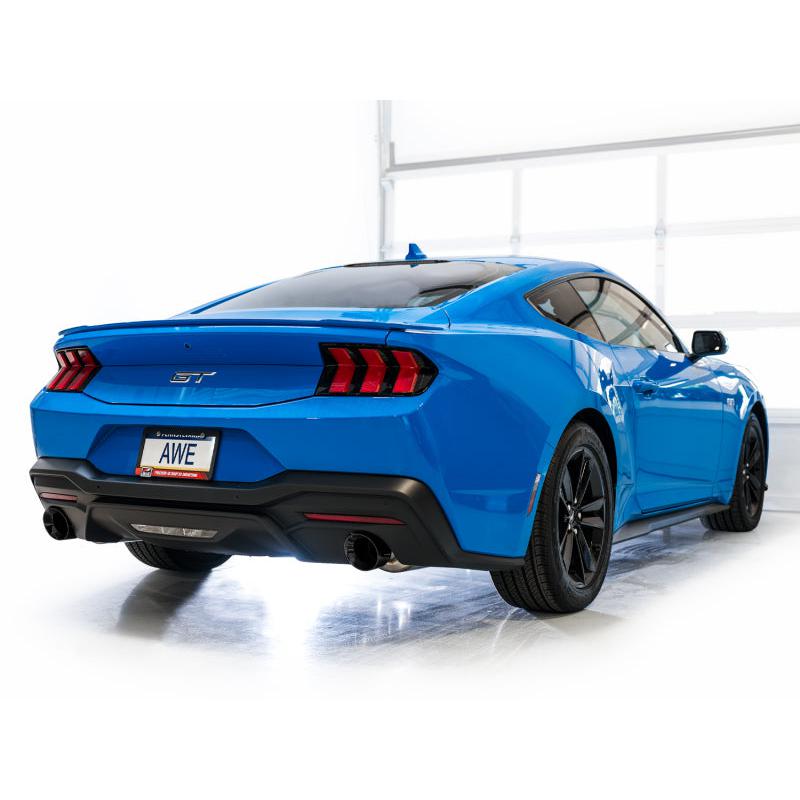 AWE 2024 Ford Mustang GT Fastback S650 RWD Touring Catback Exhaust w/ Dual Diamond Black Tips