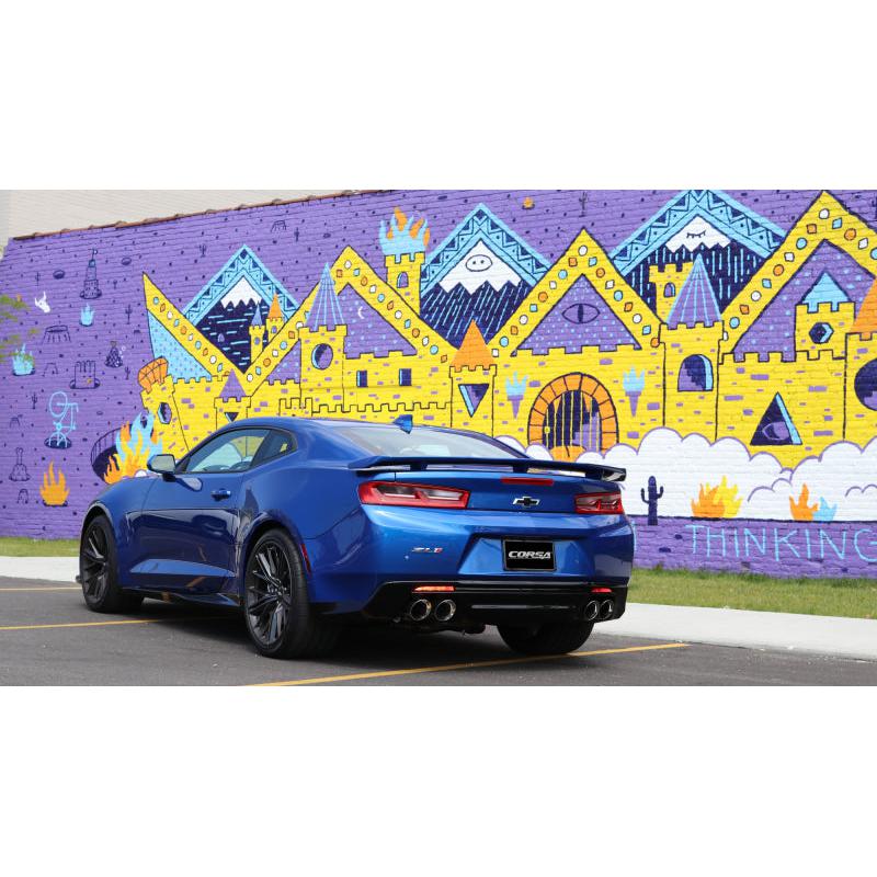 Corsa 2017-2024 Chevrolet Camaro SS 6.2L V8 2.75in Polished Sport Axle-Back Exhaust-SR1 Performance