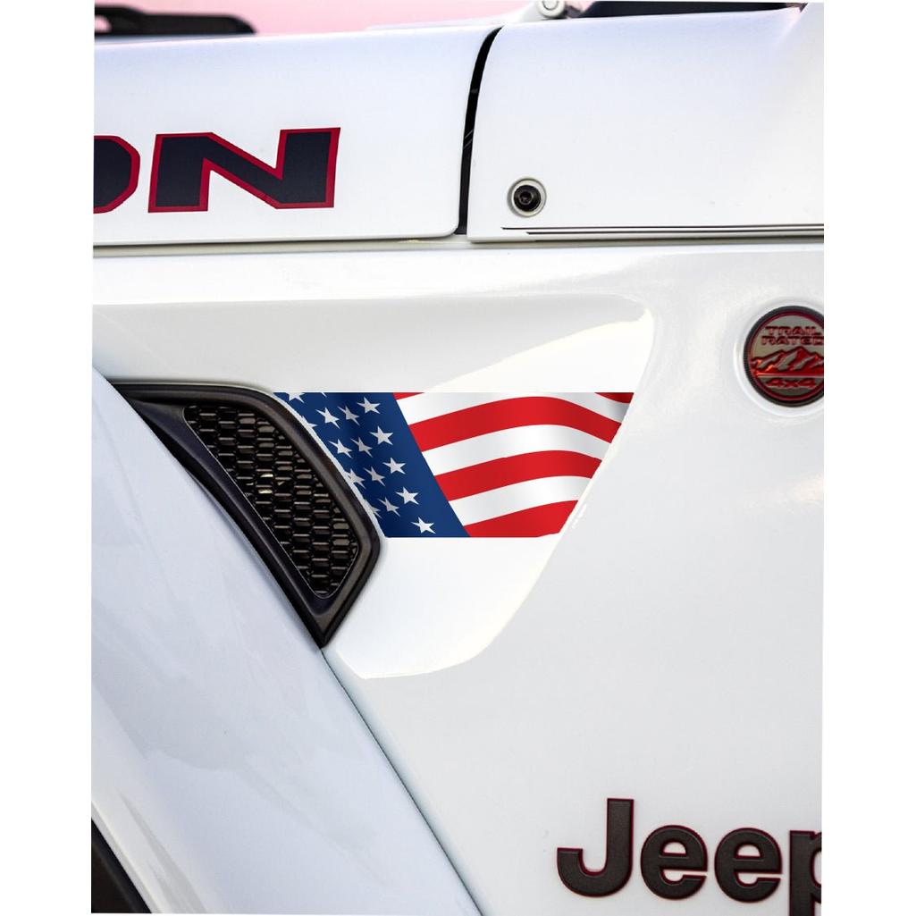 Fender Vent Decal Set | American Flag - fits Wrangler JL & Gladiator JT