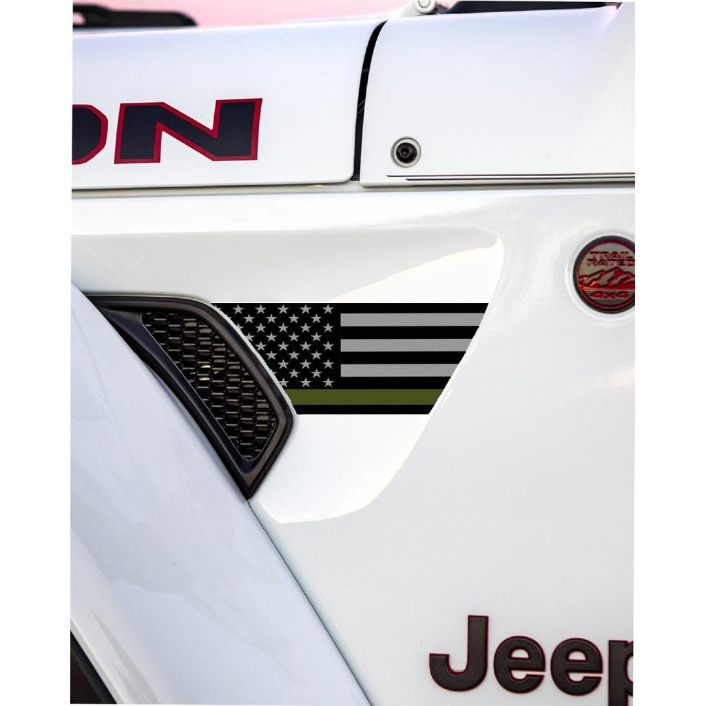 Fender Vent Decal Set | American Flag - fits Wrangler JL & Gladiator JT