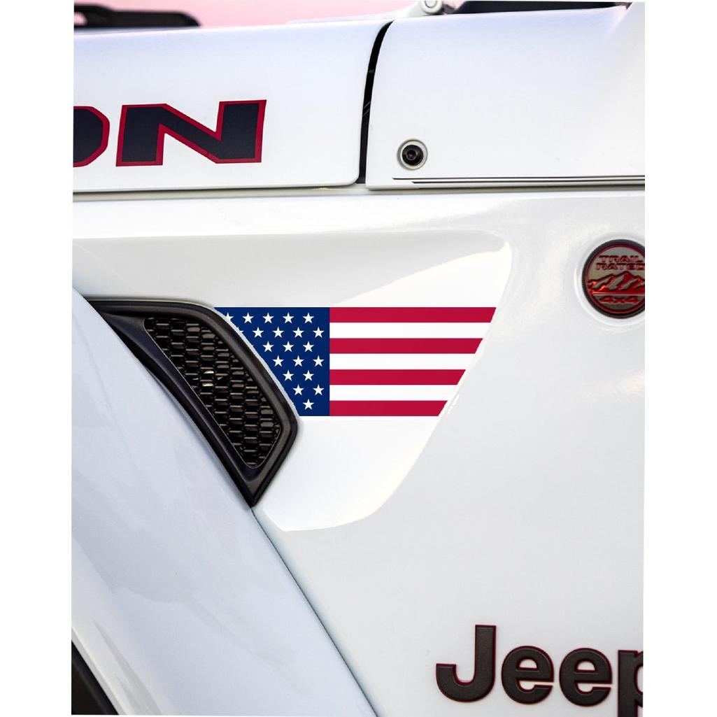Fender Vent Decal Set | American Flag - fits Wrangler JL & Gladiator JT