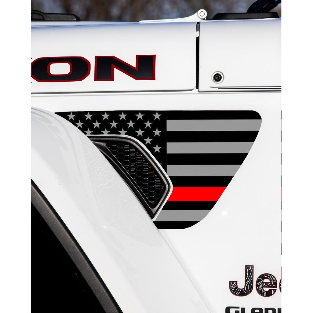 Fender Vent Decal Set | American Flag - fits Wrangler JL & Gladiator JT