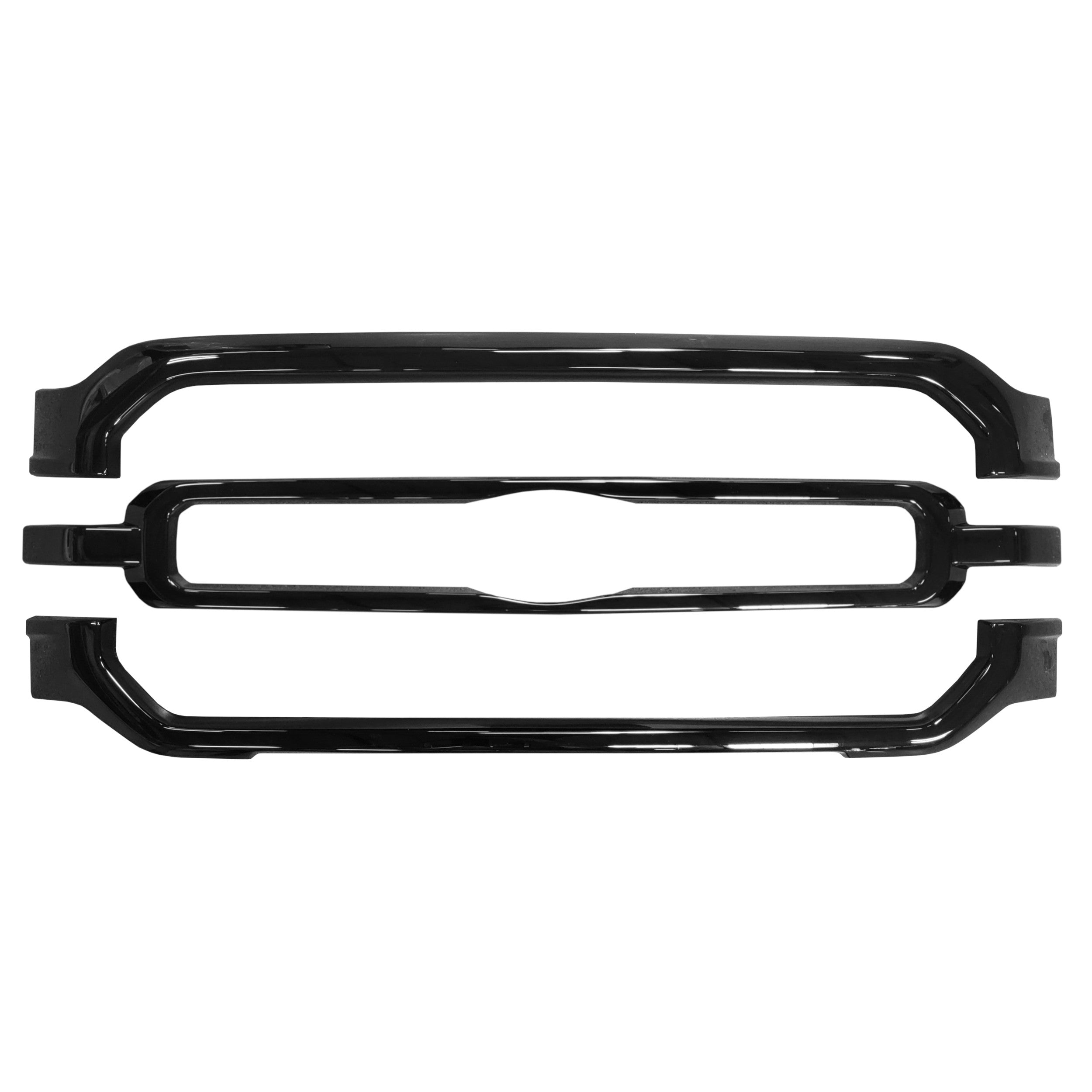 2021-2023 F150 STX and XLT Upper and Lower Grille Overlays (Single Color) - Shellz