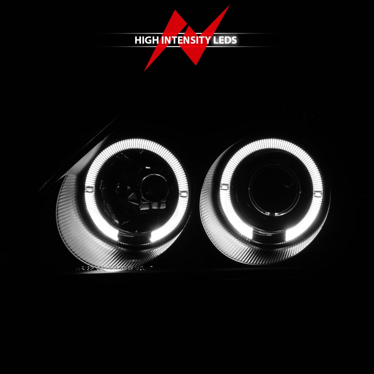 HONDA CIVIC 02-03 3DR PROJECTOR HALO HEADLIGHTS BLACK
