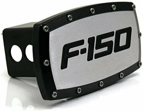 2" Tow Hitch Cover Plug Engraved Billet Black Powder Coated for Ford F150