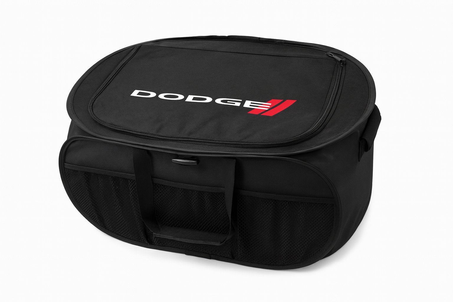 Dodge Pop Up Trunk Storage Organizer - Black Organization Expandable/Collapsible Caddy with Logo for All Dodge Vehicles