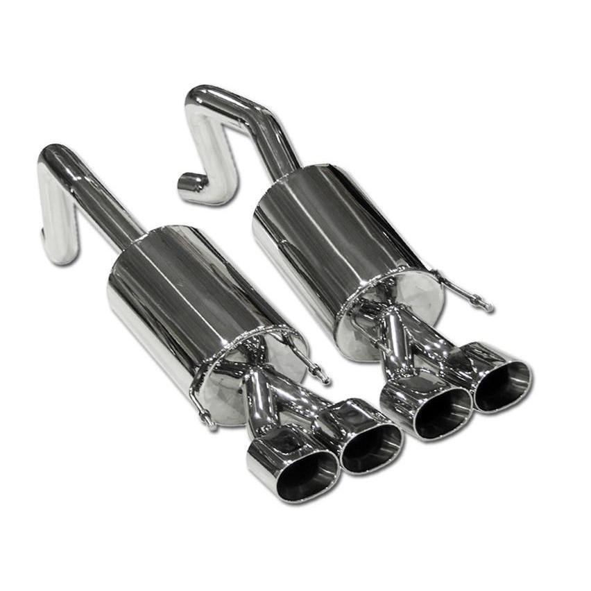 B&B PRT Axle-Back Corvette Exhaust - Quad 4.5" Oval Tips (05-08 C6)