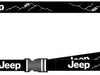 Jeep Lanyard Key Chain - Black with White Mountains Logo