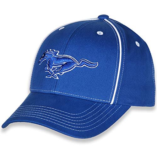 Ford Mustang Logo White Piping Blue Hat