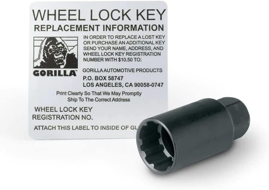 Gorilla Wheel Locks/Lug Nuts 12 x 1.5 - Gloss Black for Toyota Camry, Corolla, Prius, Mirai, Supra, Tacoma, Sienna (Lug Nuts & Wheel Locks)