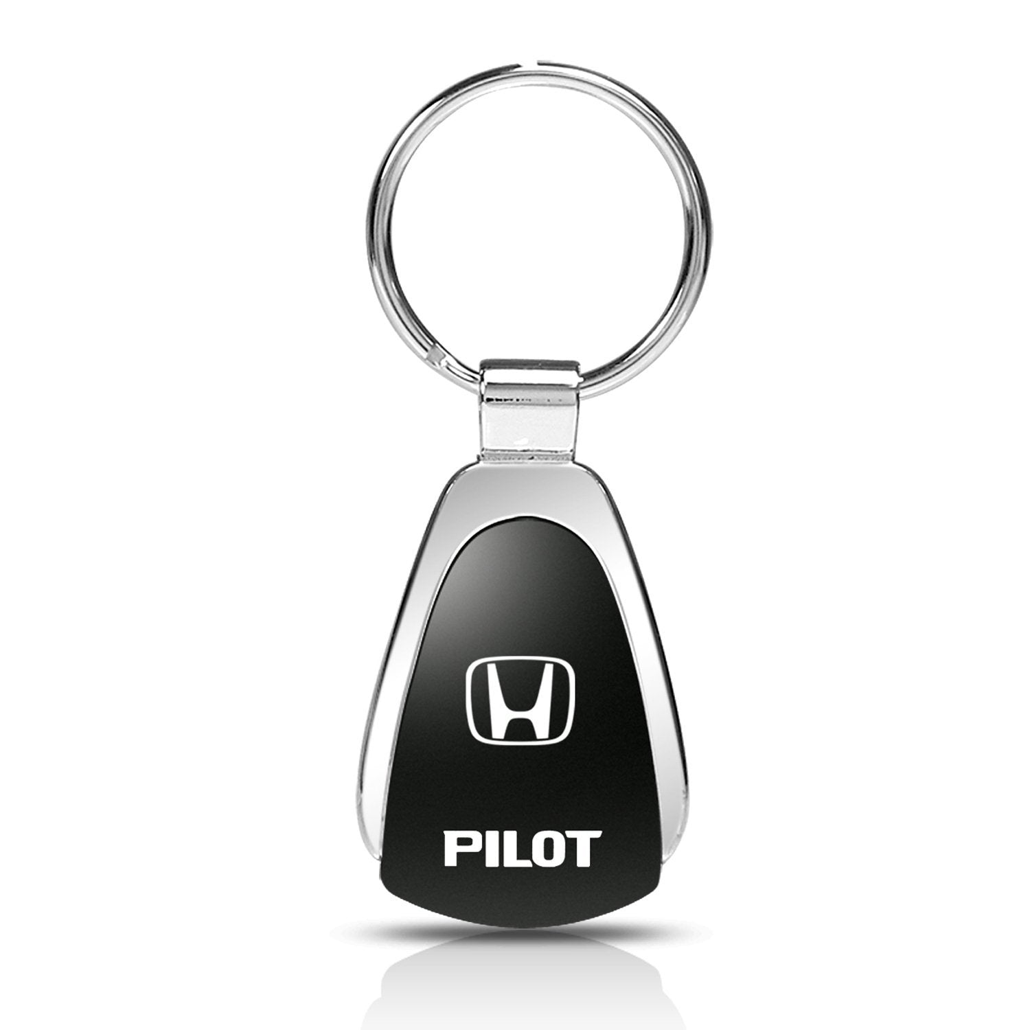 Honda Pilot Tear Drop Metal Keychain - Black