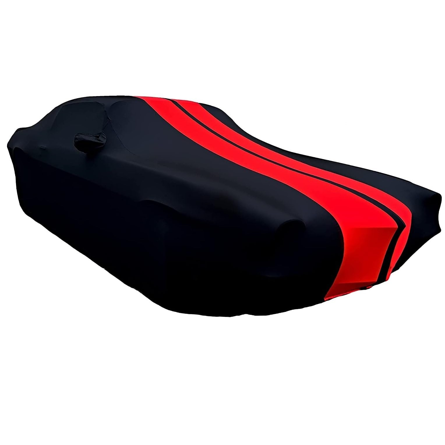 1964-1972 Chevrolet Chevelle Indoor Car Cover - Ultraguard Stretch Satin - The Ultimate Custom Fit (Black with Red Stripes, 1964-1972 Chevrolet Chevelle)